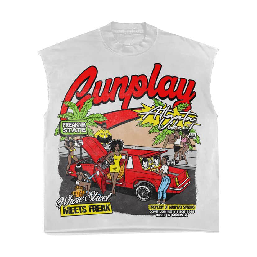 White Gunplay sleeveless shirt